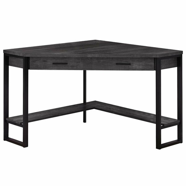 Daphnes Dinnette 42 in. Reclaimed Wood Corner Computer Desk Black DA3071193